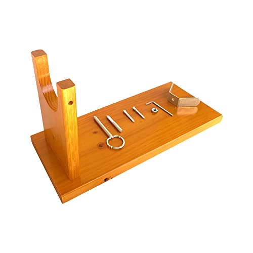 Loubren Ham-03 Ham houder met Mes en Slijper, Hamstandaard met anti-slip stickers, kleur honing gelakt - Image 4