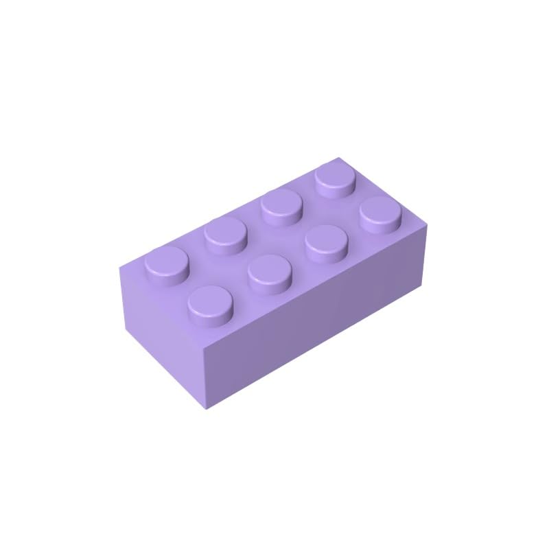 Gobricks 3001 Basic Bricks Brick 2x4 50 Pieces GDS-542 Compatible with Lego Building Blocks Color:Lavender — image 1