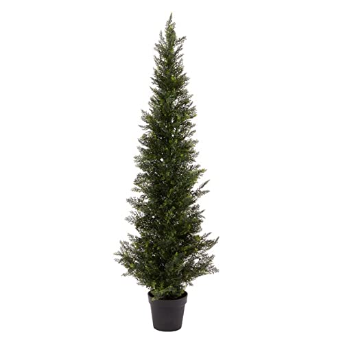 One 3 Foot Outdoor Artificial Cedar Topiary Tree Potted Plant #TOP4