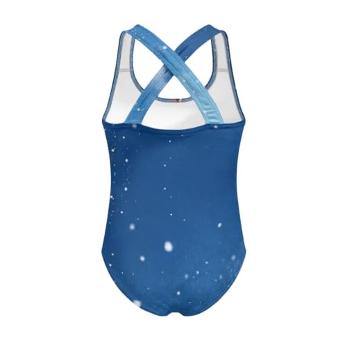 Image of Girls One Piece Cat Swimsuits Quick Dry Cartoon Beach Bathing Suit Crossback Swimwear for Kids 5-14 Years