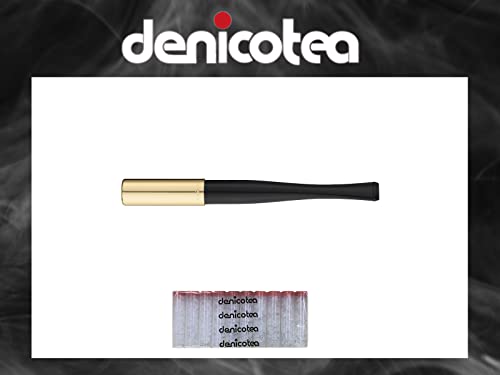 Denicotea Lady Ejector Series Cigarette Holder with Filter Slot & 10 Free Filters - Black - Add Style and Sophistication - Avoid Stained Lips & Fingers - German Engineering - 20202 - Thumbnail 2