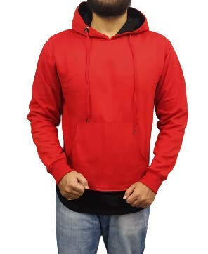 Image of Paul & Gabriel Solid Regular Fit Cotton Hoodie For Men