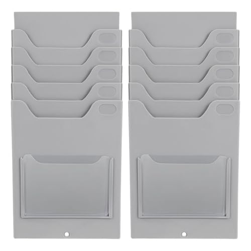 Porte-cartes de visite mural en lot de 2 pour cartes d'employés et badges - 2