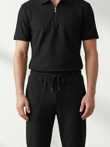 Image of Dollar Men Co-Ord Set | Polyester Trackpants + Polo T-Shirt | Regular Fit, Quick Dry & Breathable | Gym, Casual & Sportswear | Pack of 1