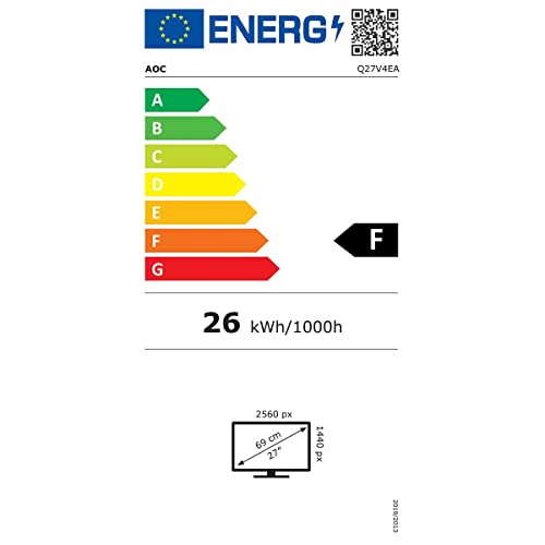 AOC Q27V4EA 27 Zoll QHD Monitor mit IPS-Panel