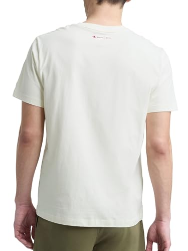 Image of Champion Men's Graphic Short Sleeve T-Shirt, Standard Fit, Classic Script Logo, Midweight 100% Cotton