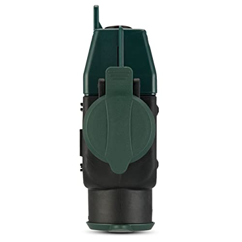 REV Schutzkontaktkupplung, dreifach Kupplung, Thermoplast, IP44, 16A, schw.-gr.