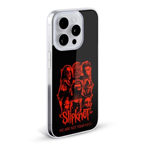 Funda Slipknot iPhone 15 carcasa protectora de silicona flexible con parche rojo 2