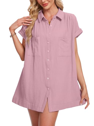 Image of Breezy Lane Beach Cover Up for Women Button Down Shirt Swimsuit Coverup Bathing Suit Cover Ups for Swimwear Vacation