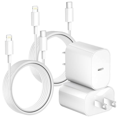 Apple iPhone Charger - 2Pack Fast Charging Block, 10FT USB C Lightning Cable for iPhone 14/14 Pro/13/12/11/XR/SE/X, iPad