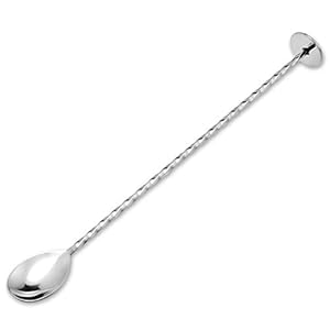 Barlöffel Edelstahl Barlöffel Barkeeper Werkzeuglöffel Cocktaillöffel Cocktail Rührer Barlöffel Gedreht Cocktail Rührlöffel Barkeeper-Werkzeug mit Gewinde Geeignet zum Mischen von Wein Saft Tee