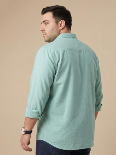 Image of Thomas Scott Men's | Plus Size | Regular Fit | Long Sleeves | Button-Down Collar | Oxford Fabric | Casual | Shirts for Men