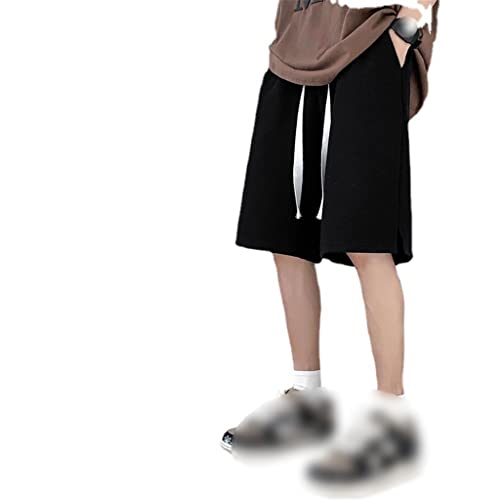 Short de plage noir pour homme CLSDRZC ample et léger avec taille élastique
