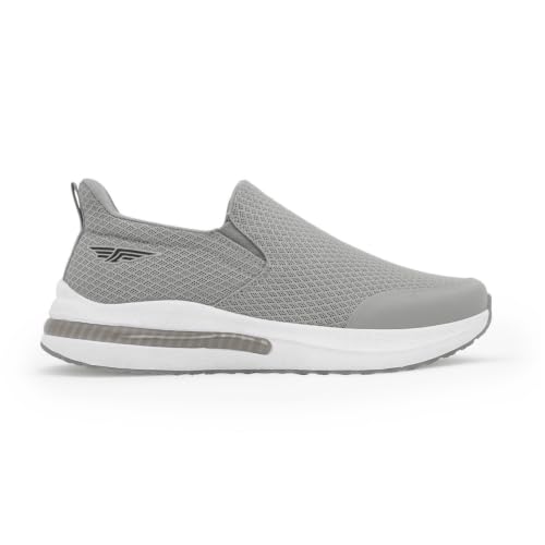 Image of Red Tape Men's Walking Shoes Light Grey Mesh Round Slipon Flexible Support
