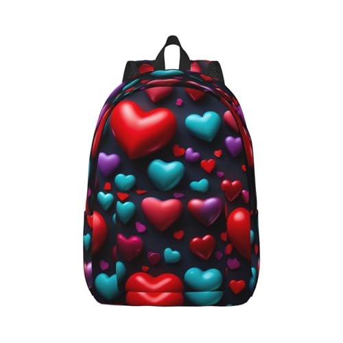 Mochila de viaje para laptop y escapadas bolsa de enfermera con corazones para mujer