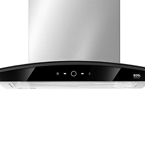 Coifa de Ilha Eos 90cm Eco90ivd Touch Inox com Vidro 220v