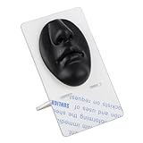 Para el silicón, para el modelo de la nariz de la boca, 3D realista reutilizable, práctica piercing de la nariz de la exhibición (Negro)