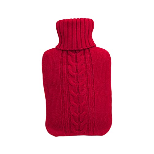 Beaupretty Copertura in Acrilica e Gomma Per Borsa Acqua Calda Design Maglia Elegante Misura Colore Rosso Per