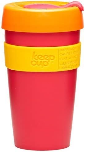 KeepCup Original, Lightweight Reusable Coffee Cup with Splashproof Sipper Lid - 16oz/454ml - Black, 16 oz/454 ml