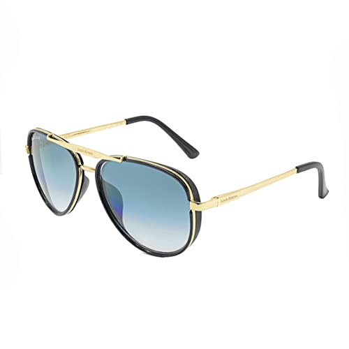 Image of Louis Kouros Cherokee Aviator Classic Trendy 4414 sunglasses | Mirror Lens | 400 UV Protected | For Men's Women's | Medium | 58mm Lens Width