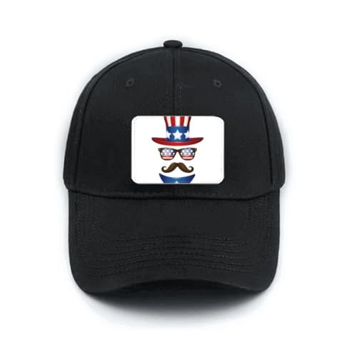 Casquette de baseball classique Oncle Sam noire réglable pour adulte
