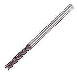 uxcell Square Nose End Mill, 6mm Tip Dia Solid Carbide AlTiN Coated CNC Router Bits 4 Flute Spiral Milling Cutter HRC55 with 6mm Shank 100mm (4-inch) Length