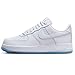 Produktbild NIKE Air Force 1 '07 Herren Leder Sneaker Sneaker Mode Schuhe, White Reflect Silver Industrial Blue White, 44 EU