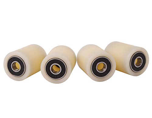 4 Stück Nylonrollen 30mm Durchmesser 40mm Breite 8mm Lager exakt bearbeitet in der EU (30-40-8)