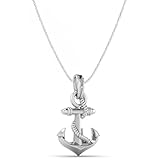 Der stilvolle Schiffsankettenanhänger aus Sterlingsilber (92,5 % Reinheit) ist ideal für alle Männer, Frauen, Jungen, Mädchen und Kinder. Das Design des Schiffsanker-Medaillons wurde mit erfahrenen Designern entwickelt, um Ihrer Persönlichkeit und Intelligenz zusätzlichen Look zu verleihen.