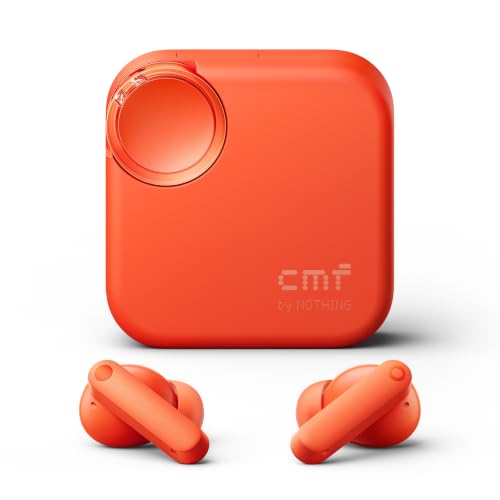 Image of CMF by Nothing Buds 2 48 dB Hybrid ANC, Ultra Bass Technology 2.0, 55 Hrs Playtime Bluetooth Headset (Orange, in the Ear)