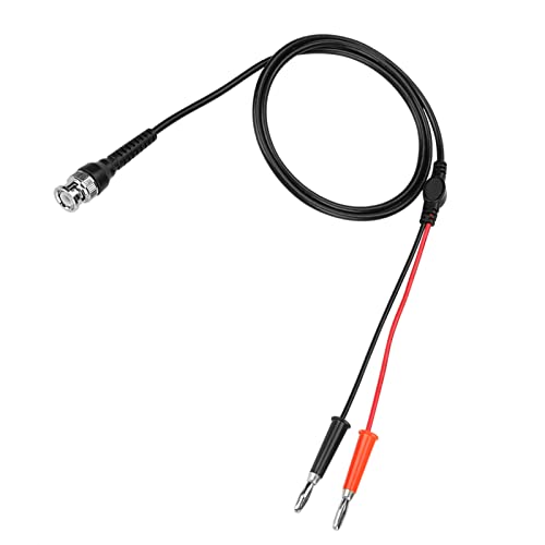 Image of Pack of 2 Coaxial 50? Cable BNC Male to Banana Plug Connector Test Probe Cables Leads for Oscilloscope Generators