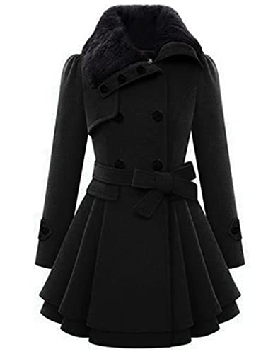 Veste d'hiver chaude en laine Zeagoo manteau chic finitions haut de gamme