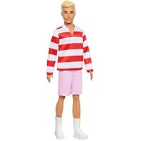 Barbie Fashionistas Ken Muñeco n. 241 rubio con un polo de rayas