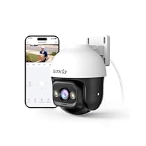 Tenda Telecamera Wi-Fi Esterno, 2K Videocamera Sorveglianza con Visione Notturna a Colori, IP Cam 360°, Audio Bidirezionale, Rilevamento di Movimento e Persone, Compatibile con Alexa, CH3