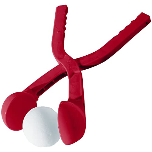 Schneeballzange für Perfekte 7 cm große Schneebälle; 2. Generation Schnee-Ball-Maker; Schneeball-Presse, nie mehr kalte Hände; 38 cm; zufällige Farben Rot oder Blau (1 Stück)