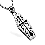 Genérico Collar de calavera para hombres Ataúd gótico vintage colgante de calavera Regalos de Año Nuevo para chicos