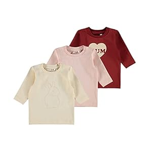 NAME IT NBFNILLY 3P LS TOP baby-meisjes Shirt met lange