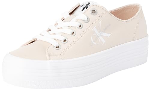 Calvin Klein Jeans Damen Vulcanized Sneaker Plateau, Rosa (Whisper Pink/Bright White), 38
