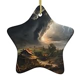 Matériau de qualité : fabriqué en porcelaine blanche durable, cette décoration en forme d'étoile est non seulement magnifiquement conçue mais également durable, ce qui en fait un excellent ajout à vos décorations de vacances année après année.