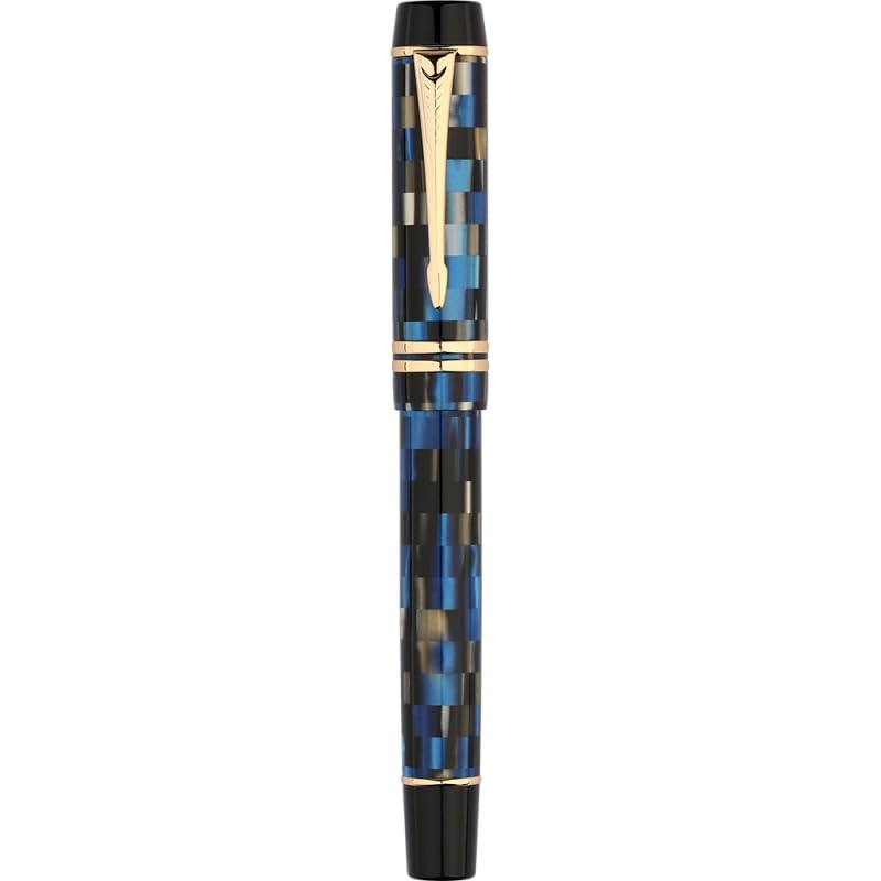 Stylo plume en résine bleu avec plume BOCK 0,5 mm et convertisseur