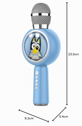 OTL Technologies Mikrofon do karaoke Bluey z bezprzewodowym głośnikiem i oświetleniem LED