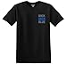GunShowTees Back The Blue/Thin Blue Line America Flag Police Lives Matter Shirt, 2X-Large, Black