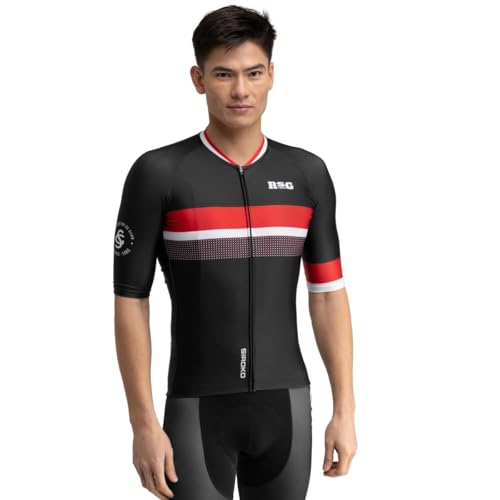 SIROKO Maillot de Manga Corta Real Sporting de gijón x Ciclismo SC M2 Capitán Negro M