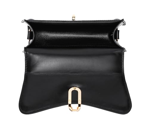Image of Women Top Handle Clutch Handbag Cute Purse for Girls trendy Small Crossbody Bag Black