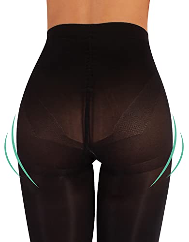 CALZITALY Opaque Shaping Tights | S, M, L, XL, XXL | Black | 100 DEN | Made in Italy3