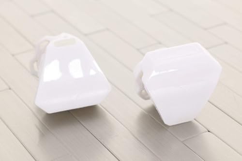 Unbranded Visor Clips (Pair) - Green Gridiron (White)