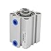 SDA Series Compact Pneumatic Cylinder - Double Acting, 16-80mm Diameter, 5-50mm Stroke, Industrial Grade Universal Cylinder(Bore 16 mm,Storke 15 mm)