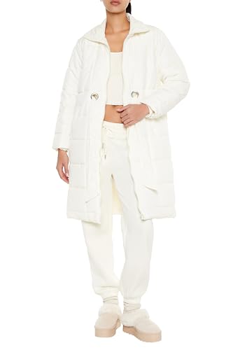 Forever 21 Women's Quilted Longline Puffer Jacket2