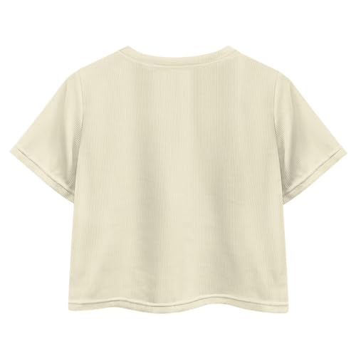 Kids Crop Top Short Sleeve T-Shirts for Girls Size 5-142