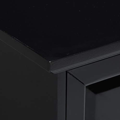 Kings Brand Furniture Buffet Server Sideboard Cabinet With Wine Storage, Black #TOP3